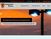 Tablet Screenshot of hendersonelectric.com